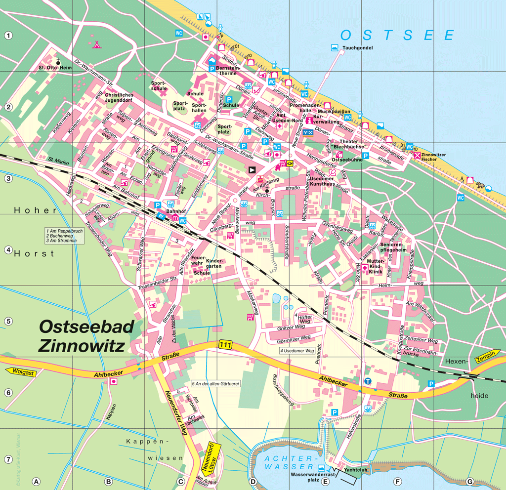 Homepage des Ostseebad Zinnowitz - Ortpläne und interaktive Karte von